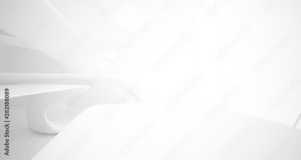 White smooth abstract architectural background. 3D illustration and rendering White smooth abstract architectural background. 3D illustration and rendering