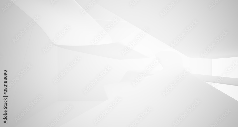 White smooth abstract architectural background. 3D illustration and rendering White smooth abstract architectural background. 3D illustration and rendering