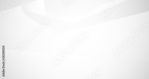 White smooth abstract architectural background. 3D illustration and rendering