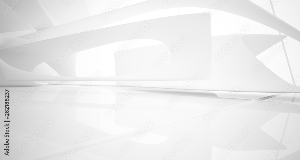 White smooth abstract architectural background. 3D illustration and rendering White smooth abstract architectural background. 3D illustration and rendering