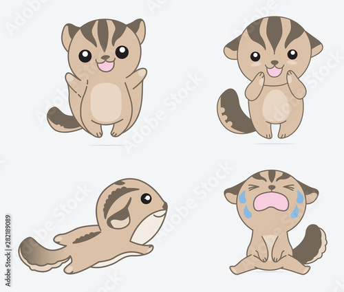 Little sugar glider icon in vector