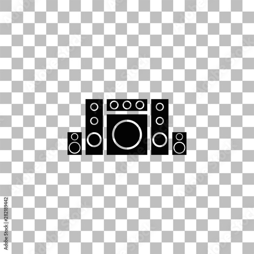 Home theater icon flat