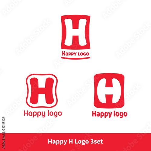 H logo icon - vector