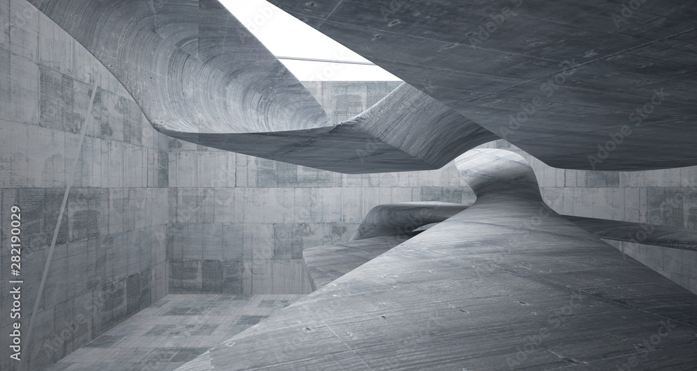 Empty dark abstract concrete smooth interior . Architectural background. 3D illustration and rendering Empty dark abstract concrete smooth interior . Architectural background. 3D illustration and rendering