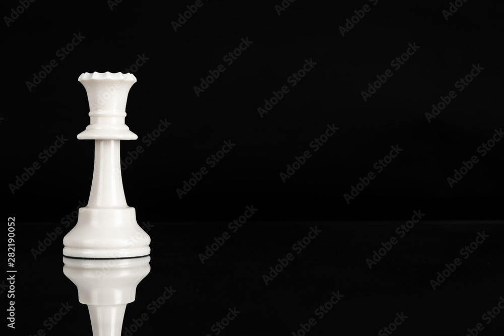 Chess piece close up on black background. Leadership concept Chess piece close up on black background. Leadership concept