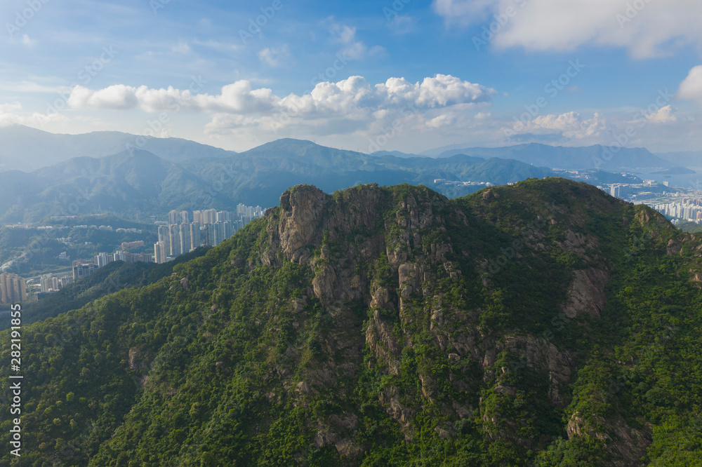 Naklejka premium Lion Rock in Hong Kong