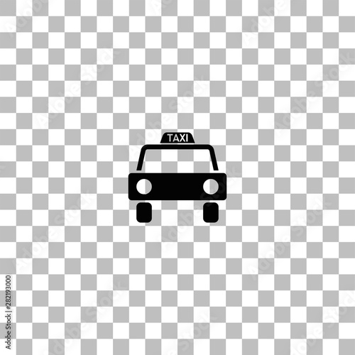 Taxi car icon flat