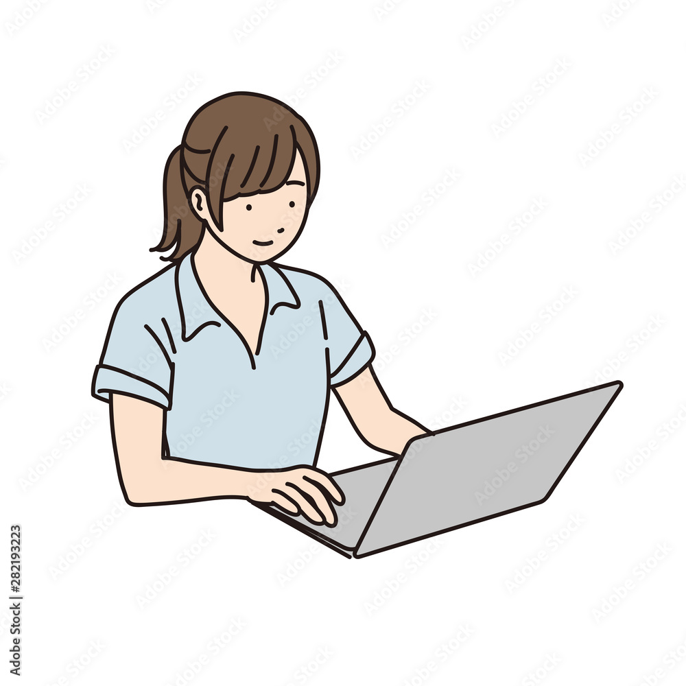 女性　仕事　パソコン　ビジネス