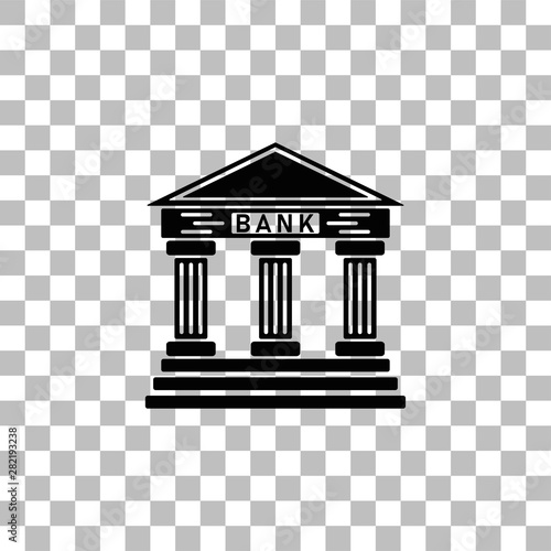 Bank icon flat