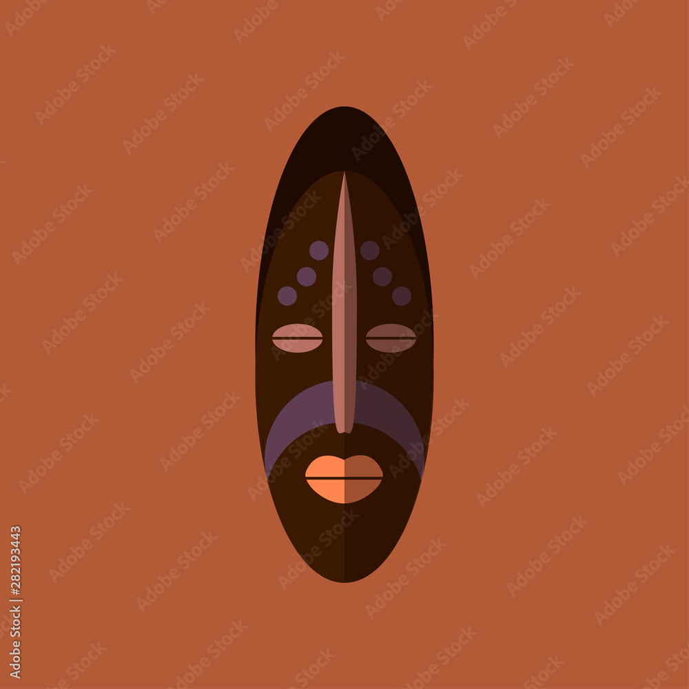 Vector illustration african ethnic mask Vector illustration african ethnic mask