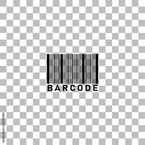 Bar code icon flat
