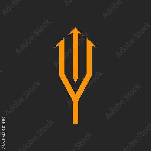 Vector illustration logo trident