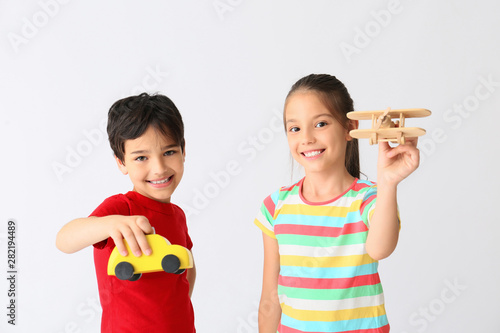 Cute little children with t...