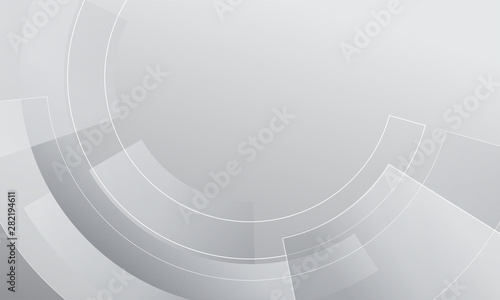 Grey wheel geometric technology background with gear shape. Vector illustration abstract graphic design.