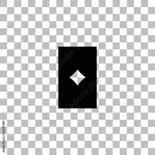 Playing card icon flat