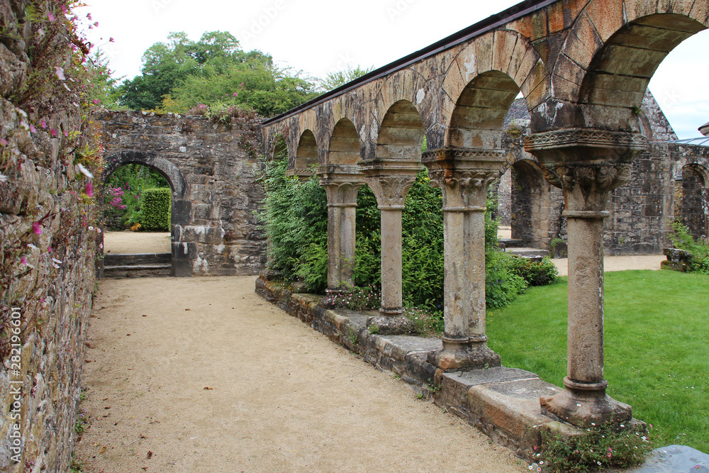 abbaye in daoulas in brittany (france) 