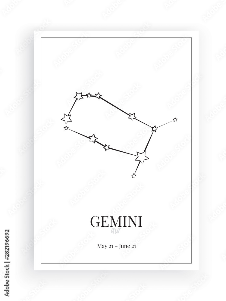 Astrology Poster | Zodiac print Digital Download GEMINI