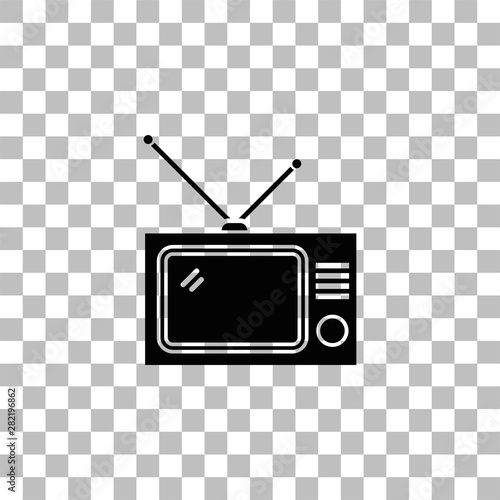 TV icon flat
