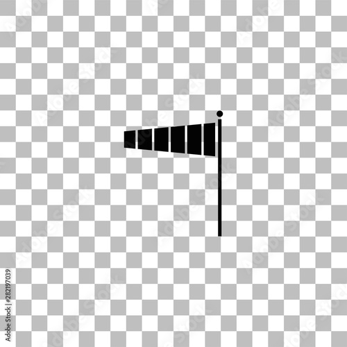 Wind sock icon flat