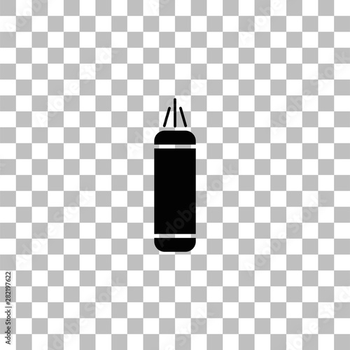 Punching bag icon flat
