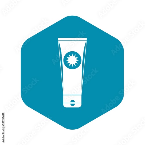 Sunscreen icon. Simple illustration of sunscreen vector icon for web