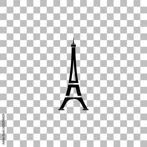 Eiffel tower icon flat