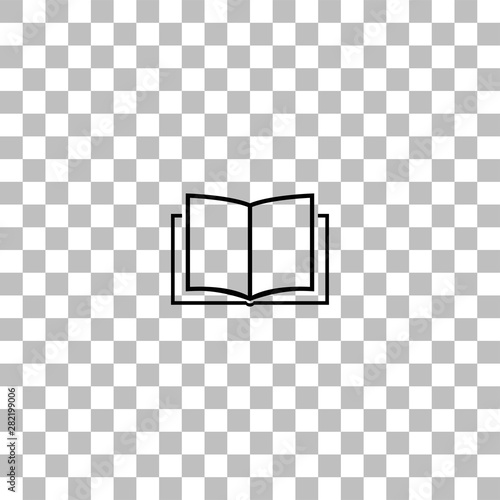 Open book icon flat