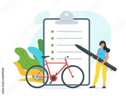 Bike rent customer agreement illustration