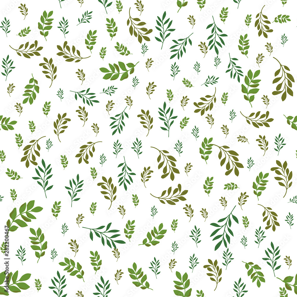 Fototapeta Floral seamless pattern with leaves.