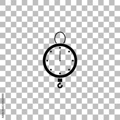 Spring scale icon flat
