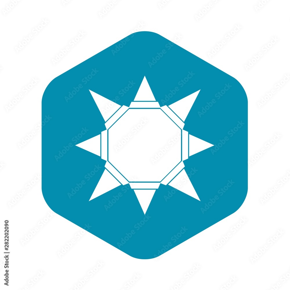 Origami sun icon. Simple illustration of origami sun vector icon for web Origami sun icon. Simple illustration of origami sun vector icon for web