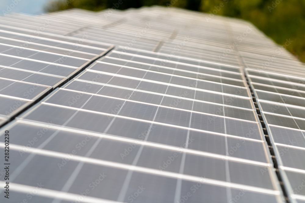 Fototapeta premium Solar power plant ecological energy for the city