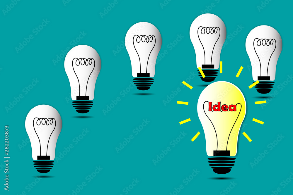 lamp idea and leader chief concept lamp idea and leader chief concept