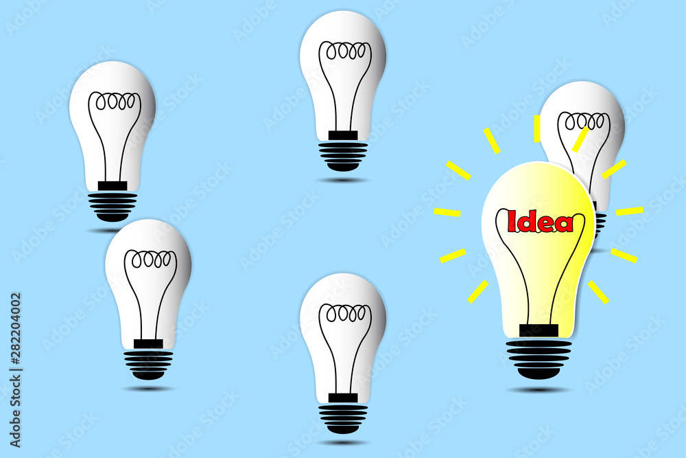 lamp idea and leader chief concept lamp idea and leader chief concept