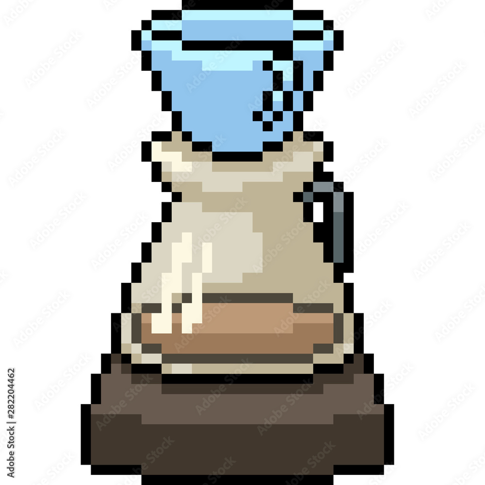 Fototapeta premium vector pixel art cofee jar