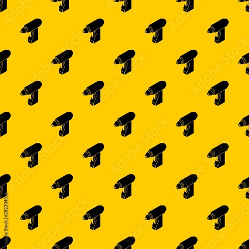 Manual welding torch pattern seamless vector repeat geometric yellow for any design