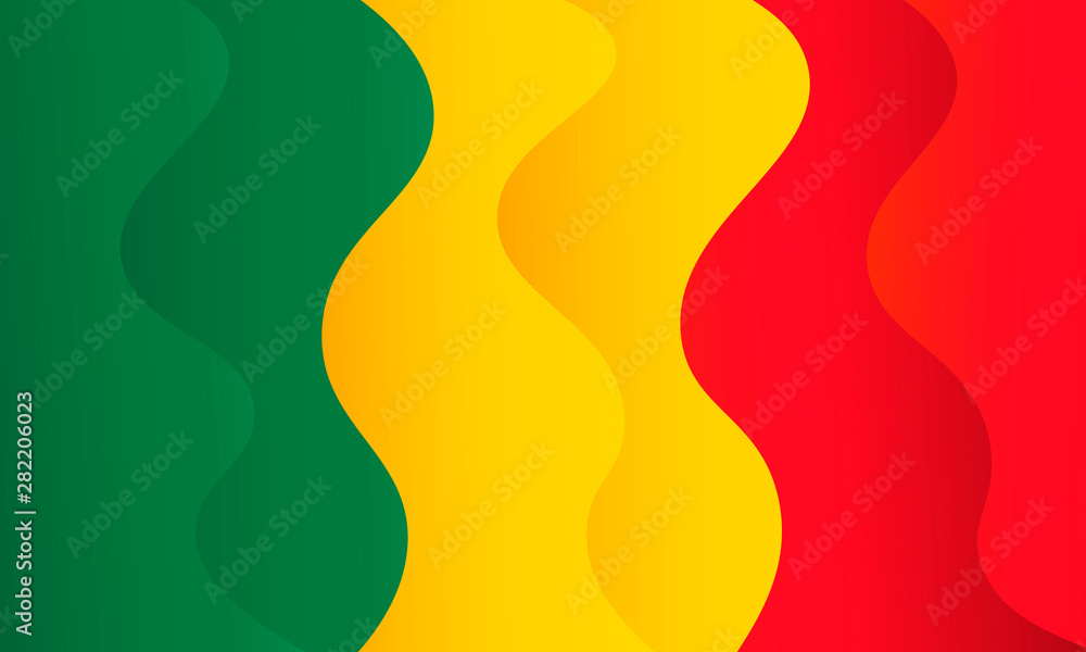 Mali flag icon vector design. Abstract liquid gradient background. Trendy layered backdrop. Mali flag icon vector design. Abstract liquid gradient background. Trendy layered backdrop.