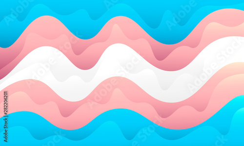 Transgender pride flag of lgbtq community. Abstract wavy liquid background.