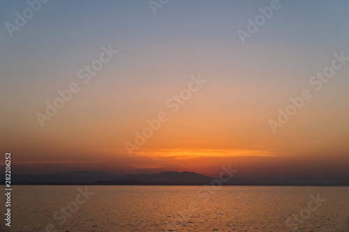 Beautiful sunset over the horizon © Sved Oliver