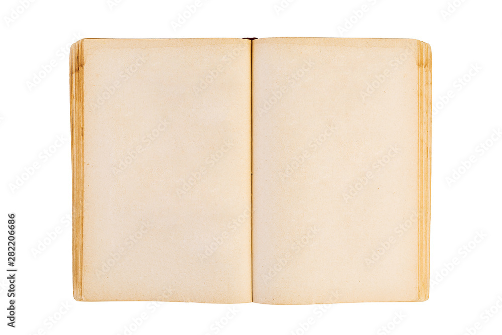 Old paper isolated on white background. Top view.