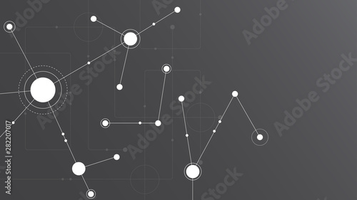 Abstract geometric connect lines and dots.Simple technology graphic background.Illustration Vector design Network and Connection concept.