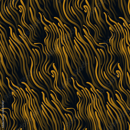 noddles algae seamless gold black