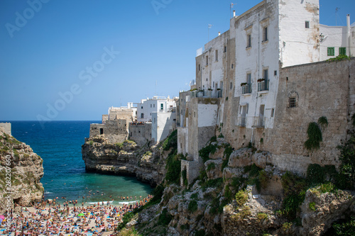 panoramic of polignano a mare in souther of Italy