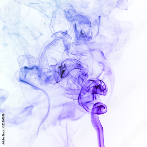  colorful smoke isolated on white background