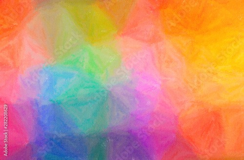 Abstract illustration of green, orange, pink, purple, red Wax Crayon background