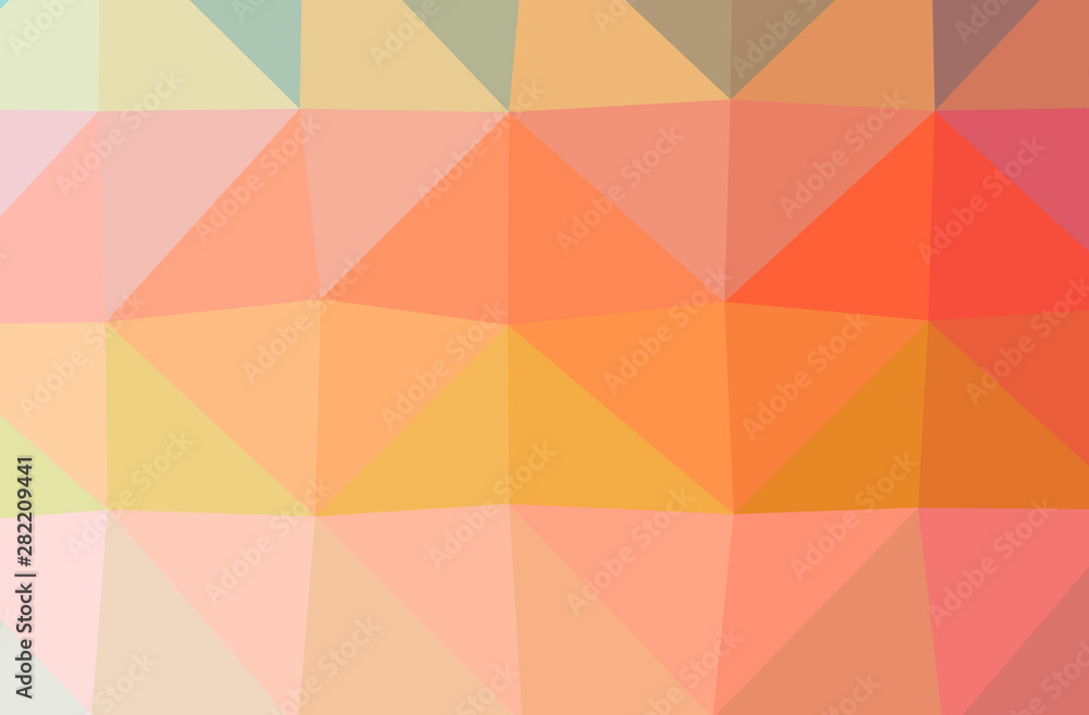 Obraz premium Illustration of abstract Orange, Pink, Red horizontal low poly background. Beautiful polygon design pattern.