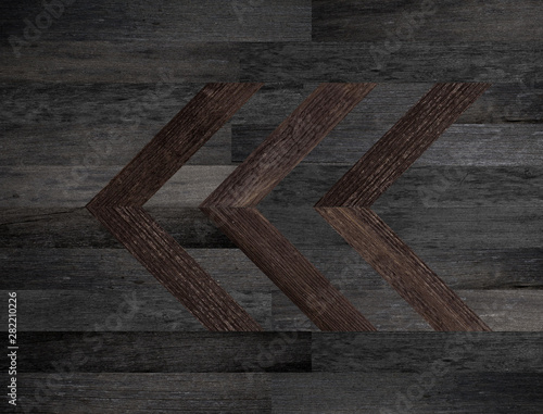 Wooden boards texture. Dark  parquet with geometric pattern. Dark wood texture for background.