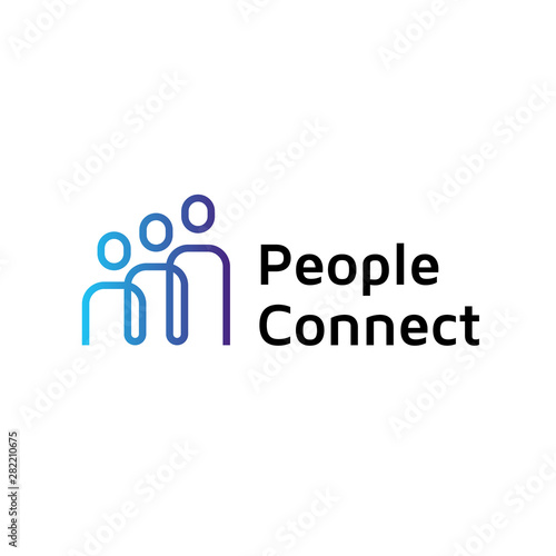 People Connect Logo Design Template