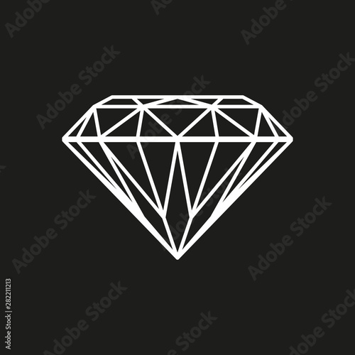 The outline of the diamond