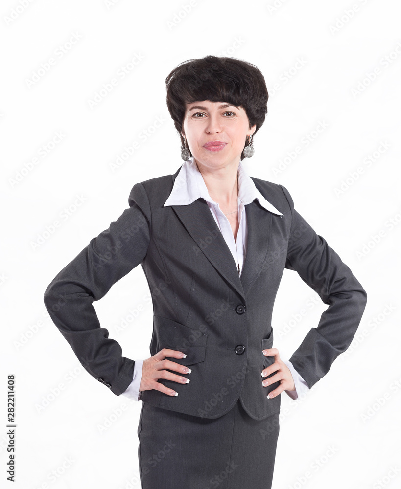 confident modern business woman isolated on white confident modern business woman isolated on white